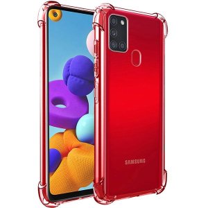 ZF Clear Gel Shockproof Bumper Case Pouch Compatible with Samsung A21s