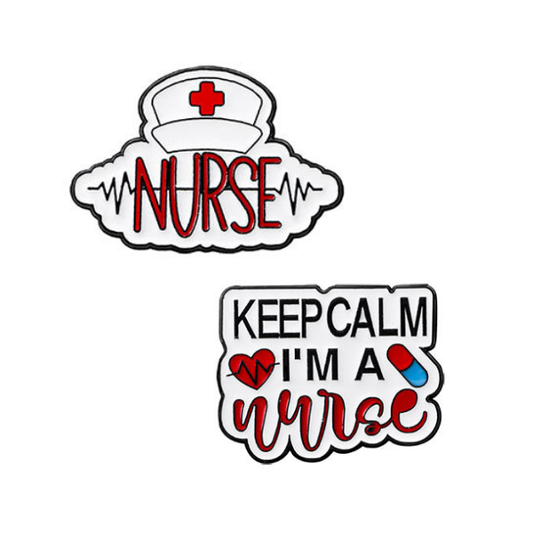 2PK Nurse Medical Lapel Pin Badge Souvenier Novelty Gifting