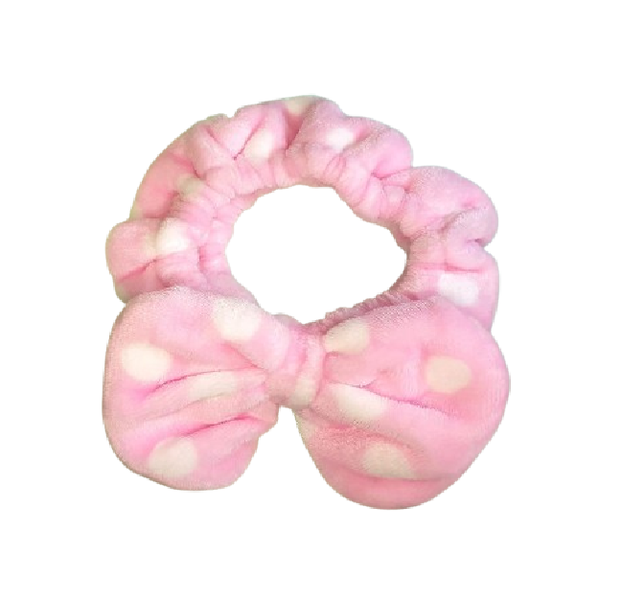 Plush Makeup Bow Headband x 2