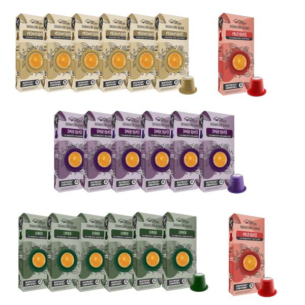 Caffeluxe Nespresso Compatible Coffee Capsules - 200 Bulk Special