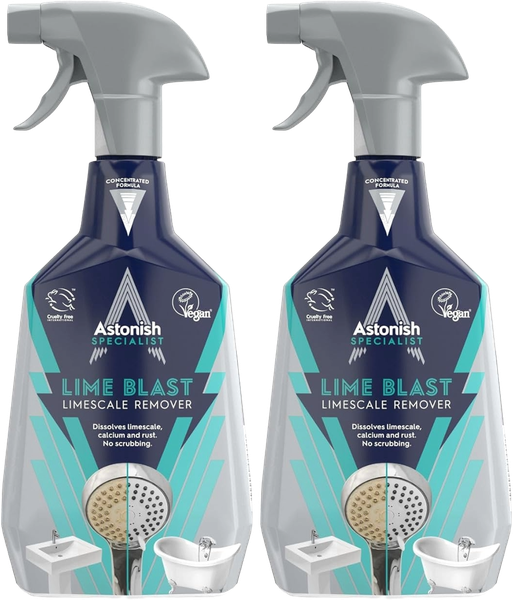Limescale Remover - Lime Blast, Rust &amp; Calcium Cleaner | 2 Pack | Astonish