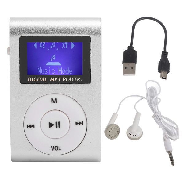 Portable Mini MP3 Music Player Sports BackClip Support Memory Card Silver