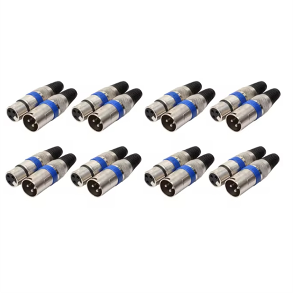 8 Pairs Xlr Connector 3Pin Audio Microphone Mic Xlr Male Plug