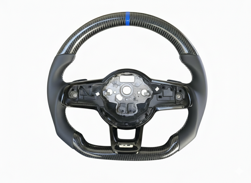 Genuine Carbon Fiber Steering Wheel Compatible with VW Golf 7R &amp; 7.5R