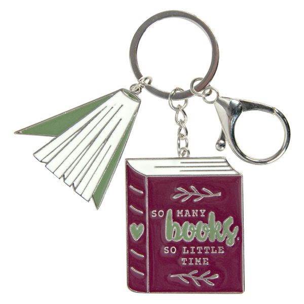 Metal Key Ring - So Many Books, So Little Time