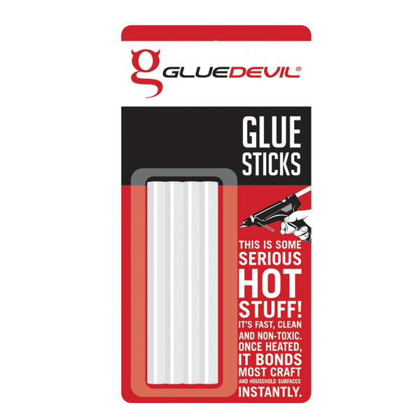 Glue Devil 8mm x 100mm Mini Size Glue Sticks (7 Sticks)