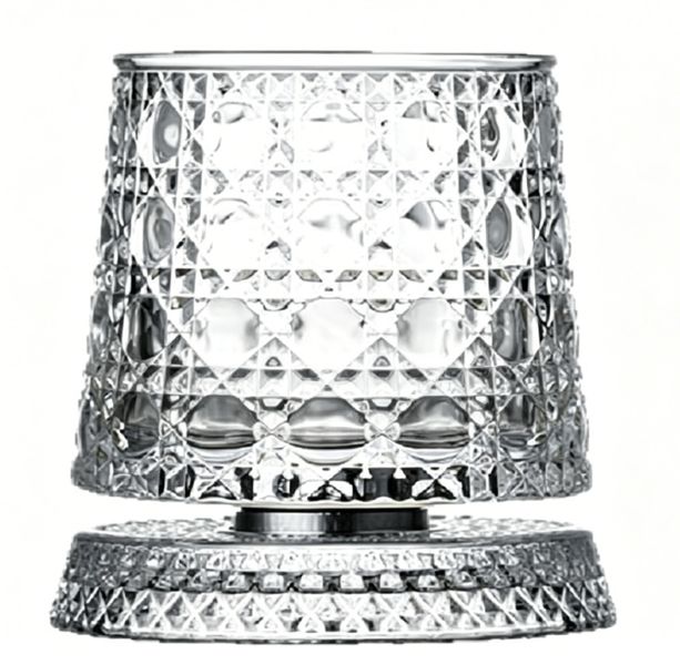360 Degree Rotating Whiskey Glasses with LED Light Pad