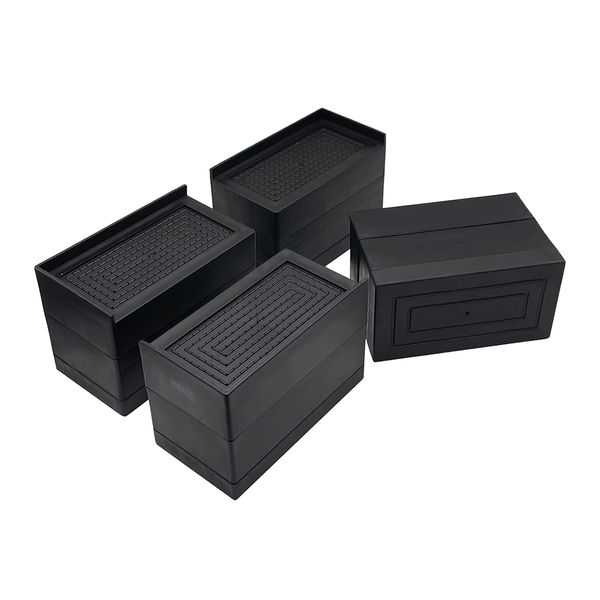 MIkaco XL Rectangular Base Bed Furniture Rise Blocks Set of 4, Fits4.5"Wide