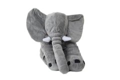 Grey Elephant Baby Plush Pillow