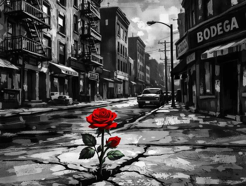 Modern Canvas Wall Art Home Decor - New York Rose