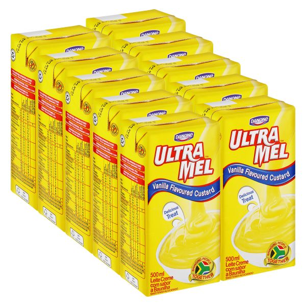 Ultra Mel Custard Vanilla 500ml Cartons Pack of 10