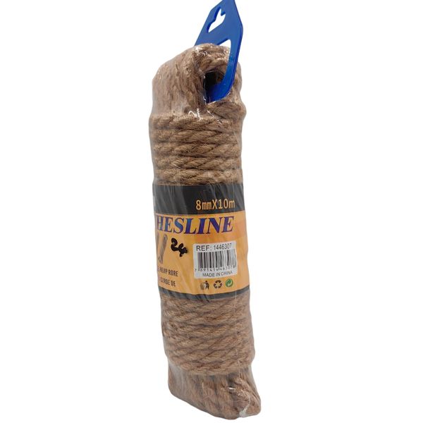 Clothesline Hemp Rope 8mm x 10m