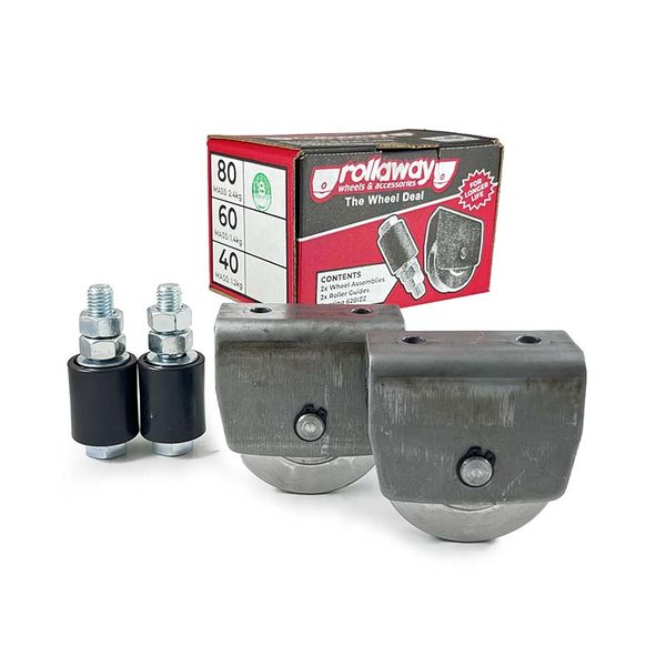 Gate Wheel Kit 80mm - Rollaway