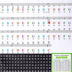 Removable Piano Keyboard Sticker Compatible With 88/76/61/54/49/37