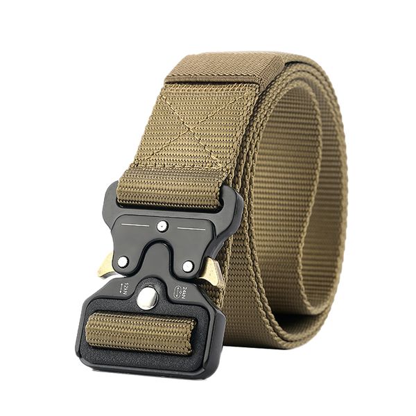 Heavy Duty Metal Buckle Military Tactical Waist Belt-Dark Blue