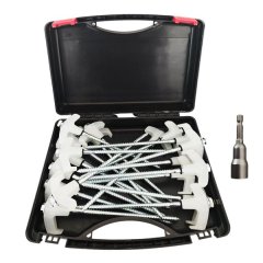 12 Pieces - 20.5cm Heavy Duty Metal Tent Nails, Glow in the Dark Tent Stakes