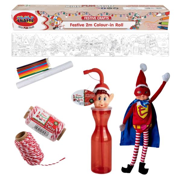 Elf on the Shelf Super Boy Christmas Set with Reusable Bottle