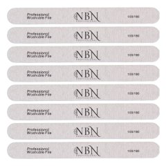 NBN Professional Straight Nail File 100/180 - 8 Piece