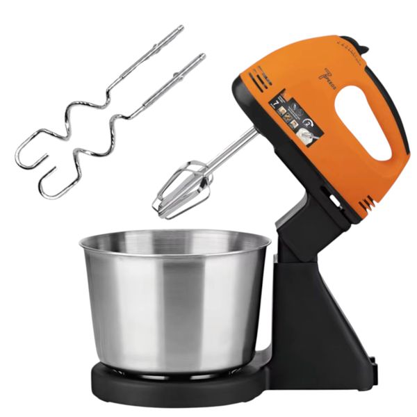 270W Stand Mixer - 7-Speed Double Rod Mixer - 19500 RPM - 2 Hooks+2 Beaters