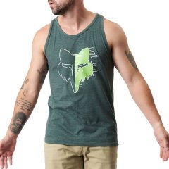 Fox - Men's Split Emotion Tank - Heather Green