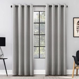 Afri High Quality Readymade Blackout plus Velvet Eyelet Curtain Silver
