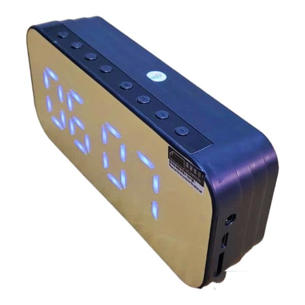 Portable Bluetooth 5.0 Speaker With Large LED Display Clock Mirror