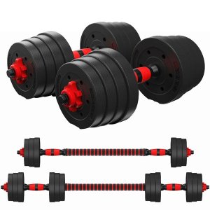 Tecno Train 20KG adjustable dumbbell set with barbell extension