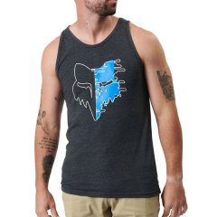 Fox - Men's Split Emotion Tank - Heather Black