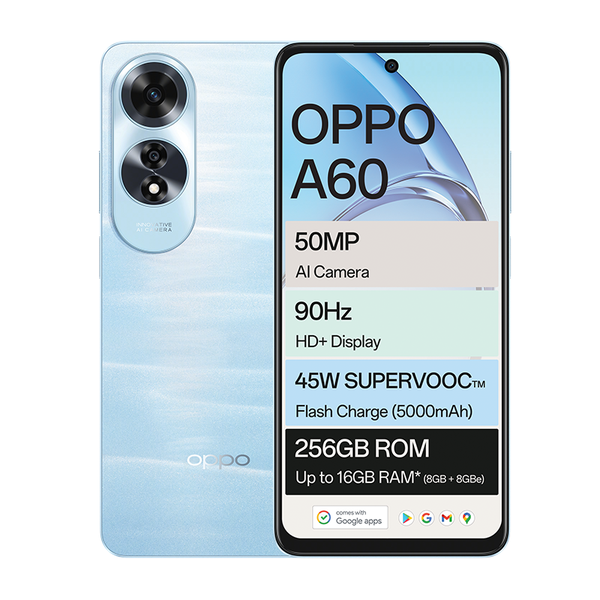 OPPO A60 256GB LTE Dual Sim - Ripple Blue