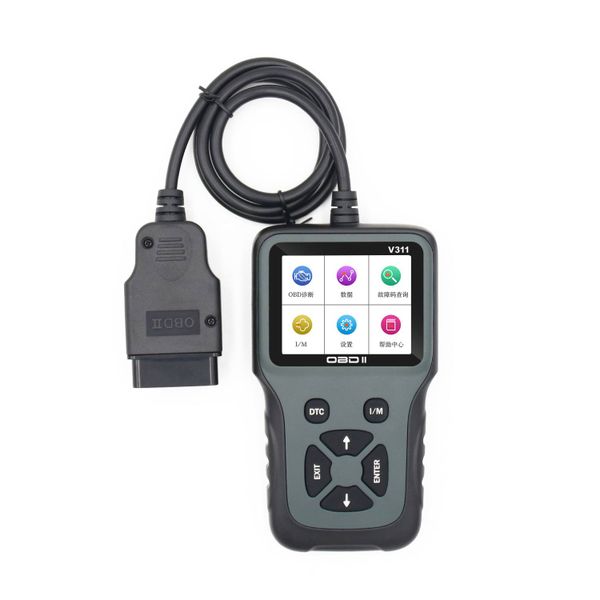 Vehicle Fault Code Reader With a Color Display Screen - OBD Interface