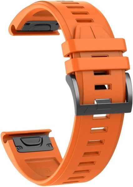 Silicone Watch Strap Compatible with Garmin Fenix8/5x/5/5s Black Buckle