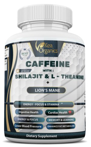 Kea Organics - CAFFEINE WITH : LION'S MANE SHILAJIT &amp; L - THEANINE - 60 Cap