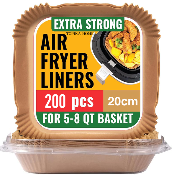 Topika 200 Pcs Air Fryer Liners Square Non-Stick Airfryer Liner Disposable