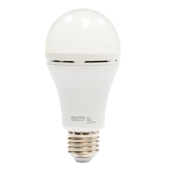 Eurolux Rechargeable Fast Charging Lamp - E27 LED 6w 3000k