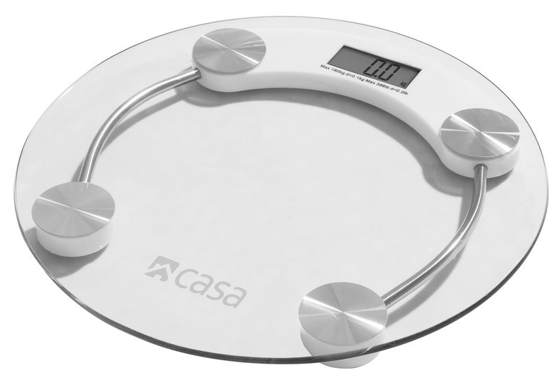 CASA - Electronic Bathroom Body Weight Glass Scale - Round