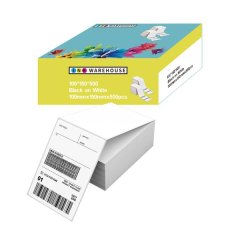 INKWAREHOUSE Fanfold Direct Thermal Printer Labels 100 mm x 150 mm x 500pcs