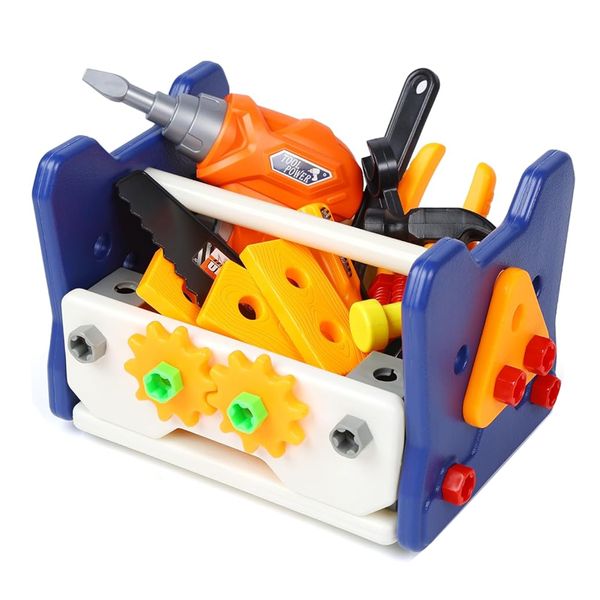 57 Piece Tool Kit for Kids with Electric Drill Toddler Take Apart Toys Block
