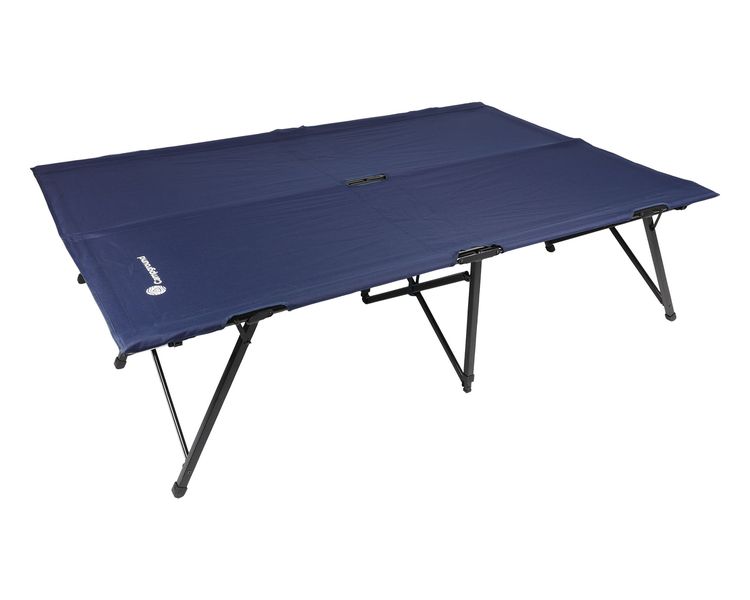 Campground Double Steel Camping Stretcher - 72 x 181 x 77 cm