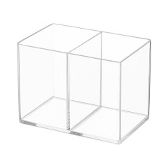 Two Compartment Acrylic Storage - Transparent