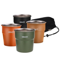 Stackable Stainless Steel Coffee Cup Mug Camping