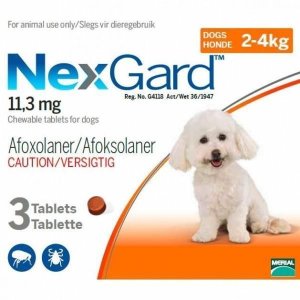 NexGard Chewables Tick &amp; Flea Control for Small Dogs - 3 Tablets