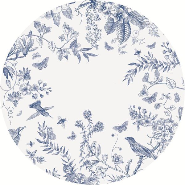 Round Disposable Placemats - Delft