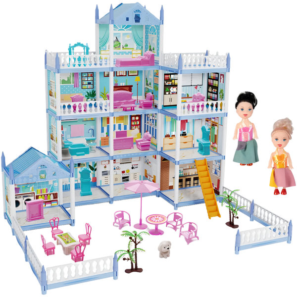 Dollhouses Princess Castle Play Set Pretend Play Doll House With LED lights