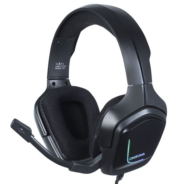 CRISP CLEAR VOICE ONIKUMA K20 Wired Gaming Headsets With Mic RGB Light