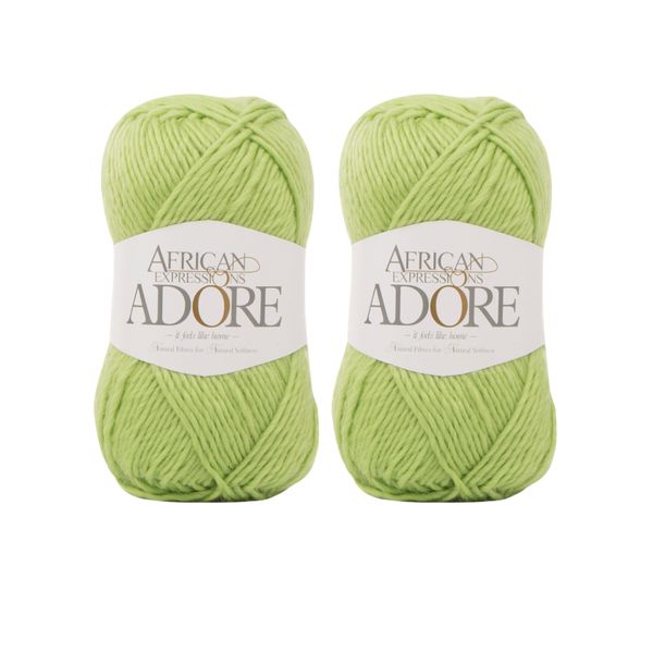 African Expressions Adore Merino Wool and Kid Mohair Yarn - (2 x 100g ball)