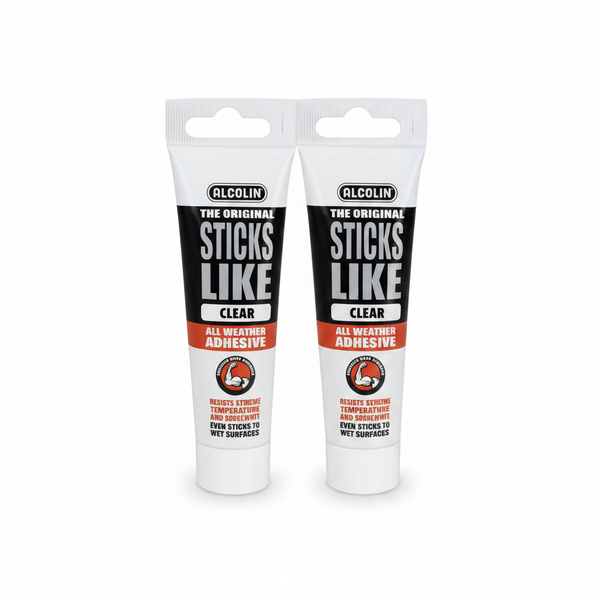 Alcolin Clear Adhesive 90ml Tube for Strong Bonding and Crafts - 2 Pack