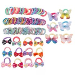 266Pieces Bulk Assorted Kids Hair Ties Accessories Set - Multicolor