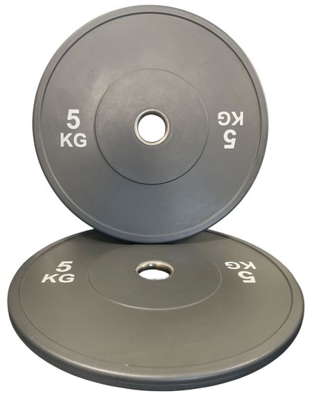 Olympic Rubber Bumper Plate 5KG (Pair) - Black