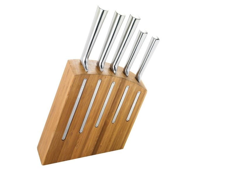 Jean Dubost - Kimono Kitchen Knife Set and Bamboo Knife Block