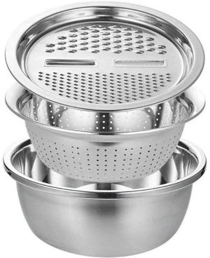 3 piece stainless steel multifunction basin